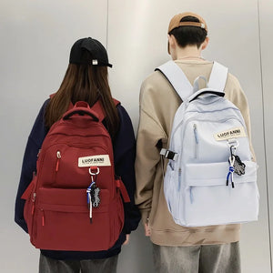 Nylon Waterproof School Backpack for Teenage Girls Large Capacity Travel Bags