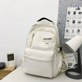Nylon Waterproof School Backpack for Teenage Girls Large Capacity Travel Bags