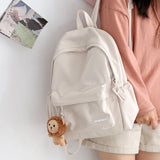 Nylon Backpack Schoolbag For Teenage Girls Boys Harajuku Female Bag