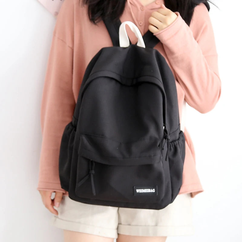Nylon Backpack Schoolbag For Teenage Girls Boys Harajuku Female Bag