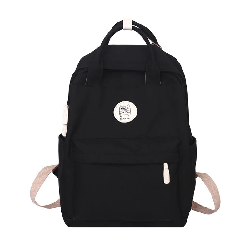 Nylon Women Backpack School Bag For Girl Student Travel Bag