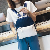 Nylon Women Backpack Panelled Travel Bags Backpack School bag For Teenage Girls