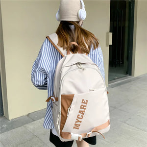 Nylon Women Backpack Waterproof Rucksack School Bag Student Bookbag Travel