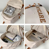 Nylon Women Backpack Waterproof Rucksack School Bag Student Bookbag Travel