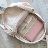 Nylon Waterproof Women Backpack College Style School Bags