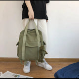 Nylon Women Backpack Solid Female Backpacks School Bag for Girls Teenage