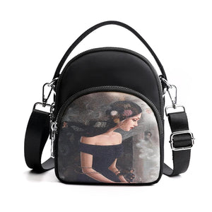 Nylon Canvas Handbags Mini Shoulder Bag Cell Phone Bags Casual Ladies Flap Bag