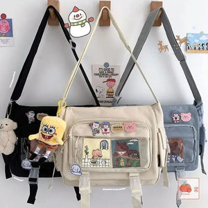 Nylon Women Messenger Bag Canvas Handbag Large Capacity Crossbody School Bag