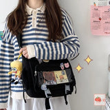 Nylon Women Messenger Bag Canvas Handbag Large Capacity Crossbody School Bag