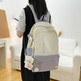Nylon Women School Backpack Large Capacity Girls Travel Bag College Schoolbag