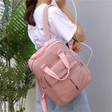 Nylon Women School Backpacks Anti Theft USB Charge Waterproof Bagpack