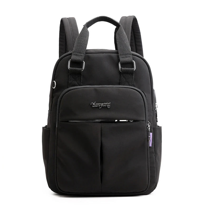 Nylon Women School Backpacks Anti Theft USB Charge Waterproof Bagpack
