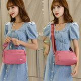 Nylon Women Shoulder Bags Casual Female Handbags Solid Travel Crossbody Bag