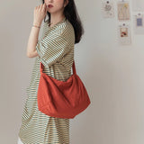 Nylon Women Shoulder Bags Solid Travel Crossbody Bag for Girl Retro Handbag