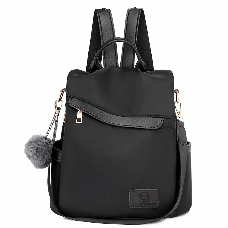 Nylon Women's Anti-Theft Backpack for Travel