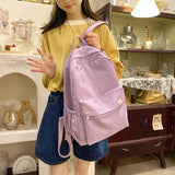 Waterproof Nylon Backpack College Style Travel Rucksack School Bags