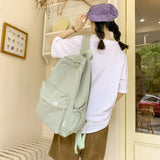 Waterproof Nylon Backpack College Style Travel Rucksack School Bags