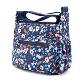 Printed Nylon Women's Crossbody Bag Large Capacity Travel Messenger Bag