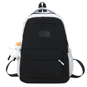 Nylon Backpack for Junior School Students Large Capacity Travel Bag