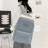 Nylon Backpack for Junior School Students Large Capacity Travel Bag