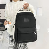 Nylon Backpack for Junior School Students Large Capacity Travel Bag