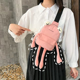 Creative Frog Messenger Bag Nylon Girl Shoulder Bag