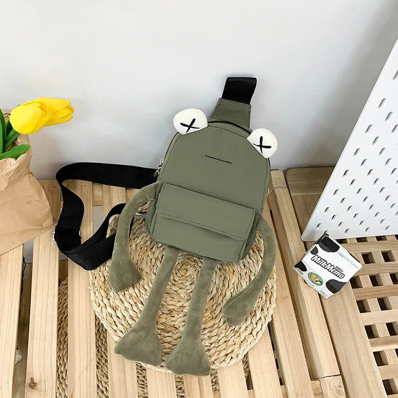Creative Frog Messenger Bag Nylon Girl Shoulder Bag