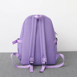 5pcs/set Purple School Bags for Teenage Girls Handbag Shoulder Bag Pencil Bag Se