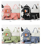 6pcs School Bags Teenage Girls Bookbag Handbag Shoulder Bag Student Laptop