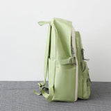 6pcs Canvas School Bags for Teenage Girls Female Laptop Backpack