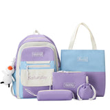6pcs/set school bags for teenage girls handbag shoulder bag pencil bag set
