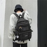 Waterproof Nylon School Backpack For Girls Large Capacity Travel Backpack