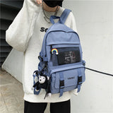 Waterproof Nylon School Backpack For Girls Large Capacity Travel Backpack