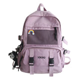 Waterproof Nylon School Backpack For Girls Large Capacity Travel Backpack