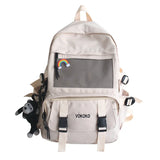 Waterproof Nylon School Backpack For Girls Large Capacity Travel Backpack