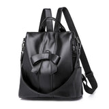 Girls Pink Leather Backpack Women Shoulder Bag Anti Theft Travel