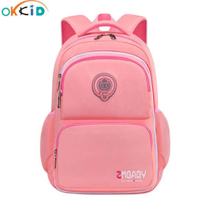 Orange Girls School Backpack Waterproof Book Bag Elementary