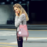 Women's Pink Anti-Theft Travel Backpack, Shoulder Bag
