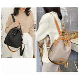 Women Casual Mini School Backpack - Small Shoulder Bag