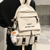Waterproof Nylon School Backpack for Teens