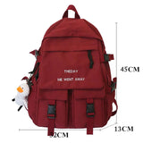 Waterproof Nylon School Backpack for Teens