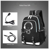 Teenage Boys School Backpack with USB Port