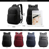 Teenage Boys School Backpack with USB Port Waterproof Travel Bag