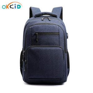 Teenage Boys School Backpack with USB Port Waterproof Travel Bag