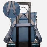 Red Waterproof Nylon School Backpack for Women