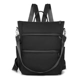 Red Waterproof Nylon School Backpack for Women