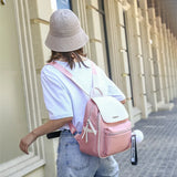 Women's Casual Travel Backpack Small School Bag Pink Green Bagpack
