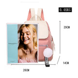 Women's Casual Travel Backpack Small School Bag Pink Green Bagpack