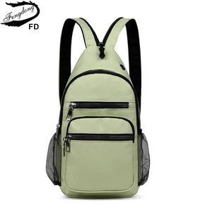 Women Mini Backpack Waterproof Nylon Small Crossbody Bag Girls Chest Bag