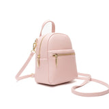 OKKID Small Backpack for Women - Yellow/Pink Mini PU Leather Shoulder Bag